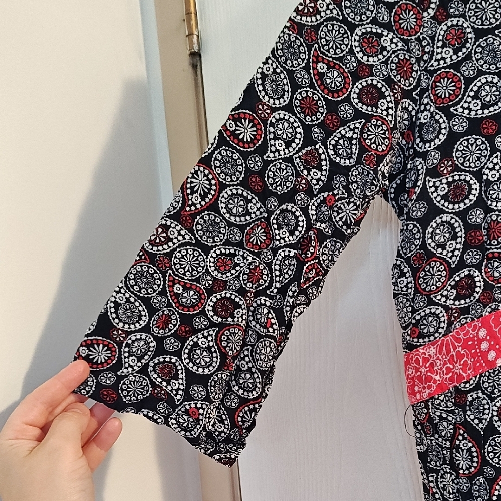 Joe Fresh Black and Red Paisley Dress - Picture 3 of 5